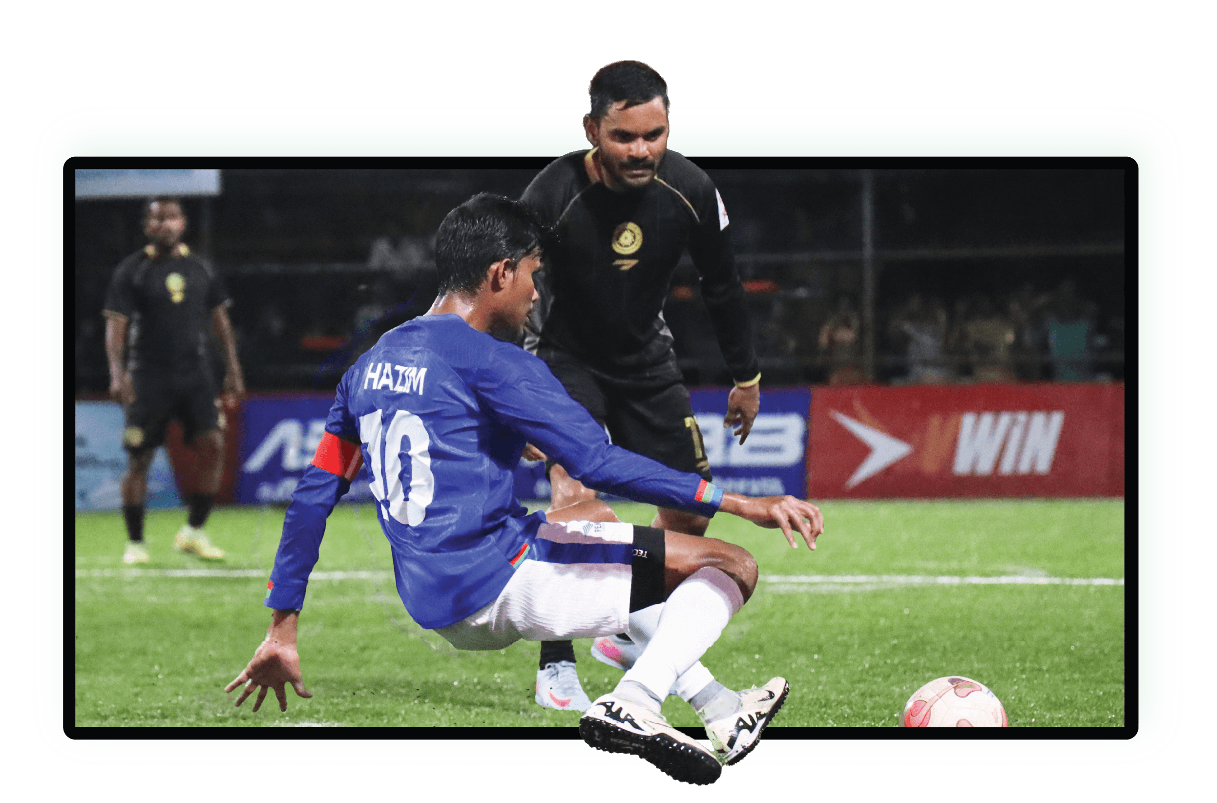 Football event TV frame